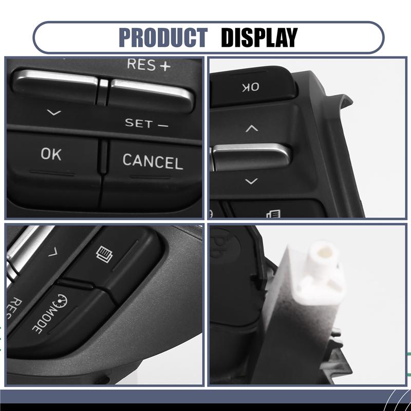 Radio Cruise Control Steering Wheel Switch Button Replacement For Hyundai I10 I30 Veloster Kona