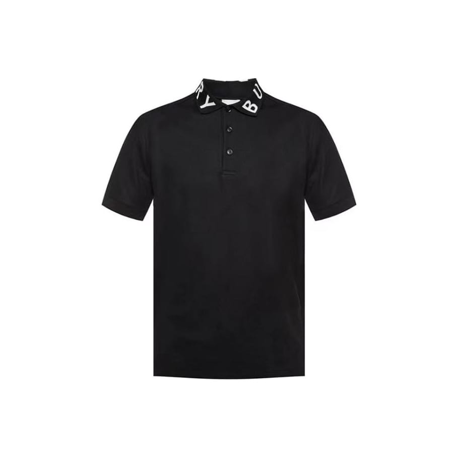 Burberry Мужская рубашка-поло Ryland с воротником и логотипом, черная 80134991