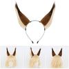 Plush Squirrel Ear Headband for Halloween Anime Maid Hairhoop Roleplaying Game Character Hairdband for Photography