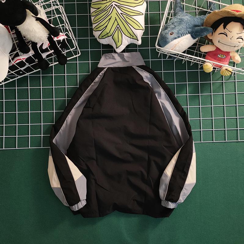 Мужская бейсбольная куртка в стиле ретро с контрастной строчкой - Модная, свободного кроя для пар