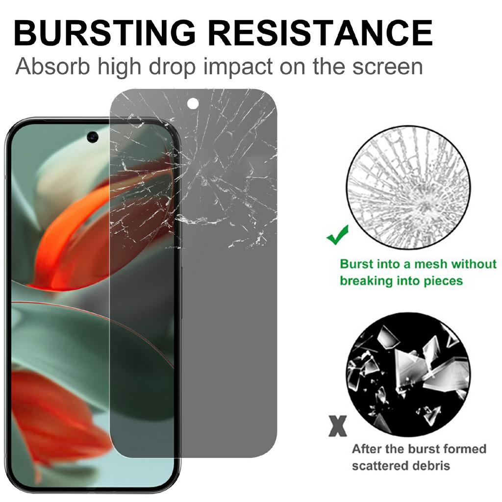 Для Google Pixel 9 Pro/Pixel 9 Защитное стекло для экрана 2.5D Арочная кромка Защитная пленка от шпионажа