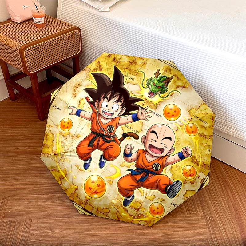 1 шт. Автоматический складной зонт - Узор Dragon Ball Портативная складная конструкция с 8 спицами Рождественские и новогодние подарки