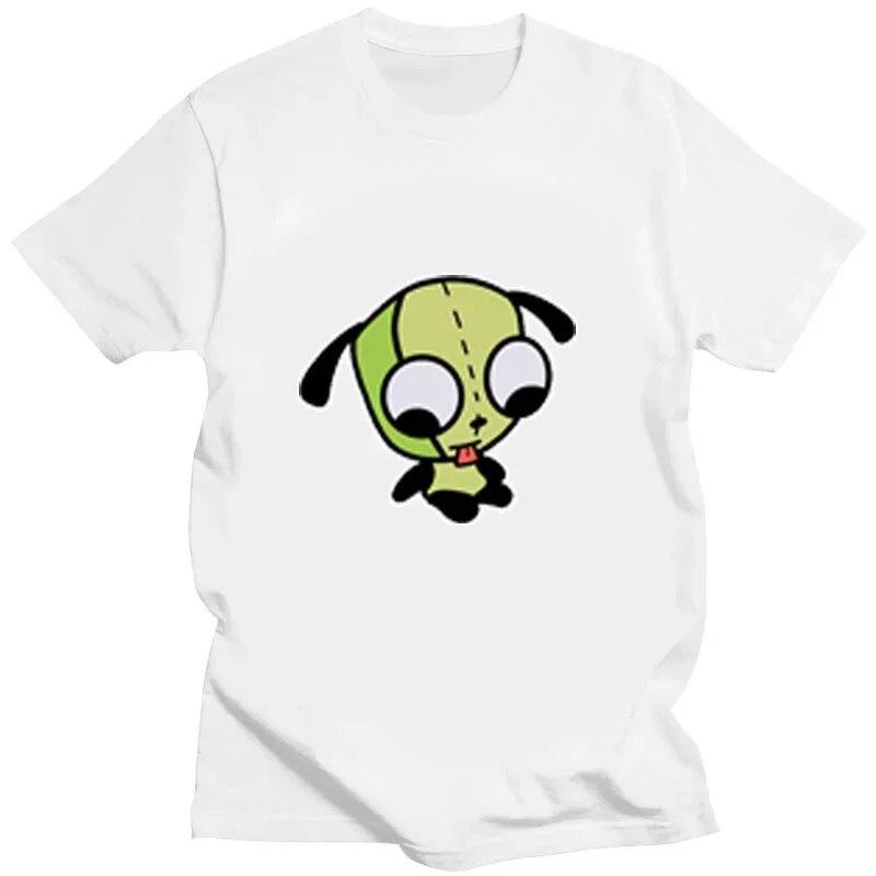 Футболка с рисунком «Захватчик Зим» Kawaii Zim Image, милая футболка с мультяшным принтом, унисекс, женская футболка в стиле ретро, ​​модная футболка для творчества с короткими рукавами