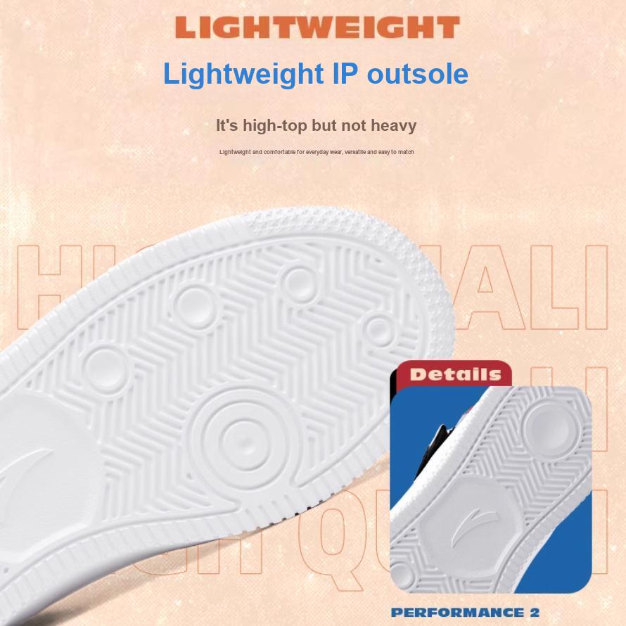 Anta Comfortable Versatile High-Top Kids Skate Shoes Kids Sneakers Black Red White A33038015J-3