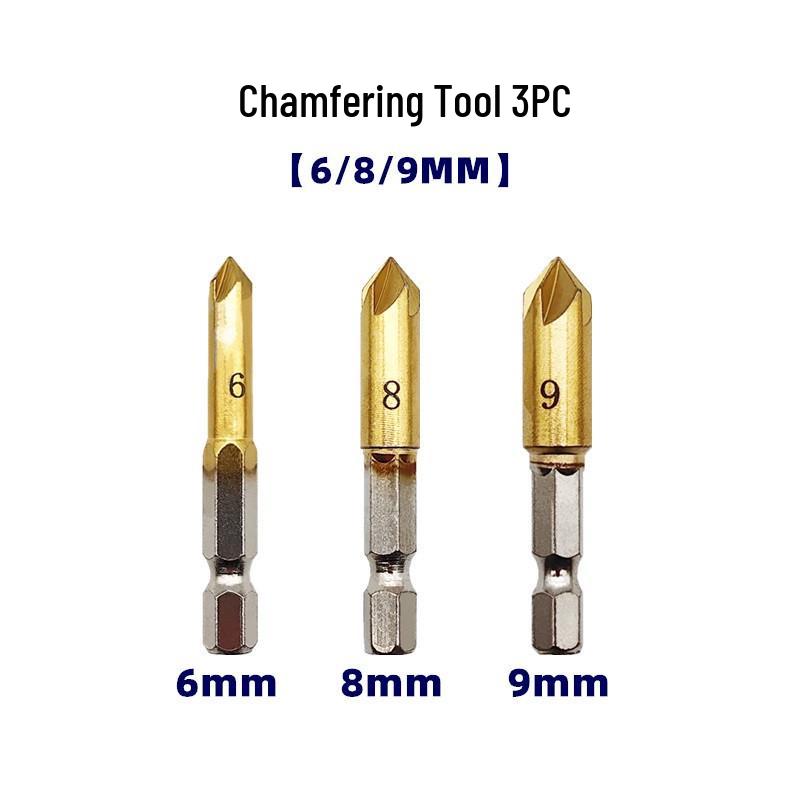 Hex Shank Titanium-Plated Five-Flute Countersink Drill for Woodworking