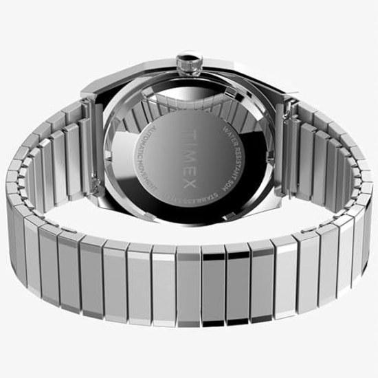TIMEX Универсальные наручные часы TW2Y07300 Автоматические 5 АТМ Водонепроницаемые Пластик Светло-голубой циферблат Нержавеющая сталь