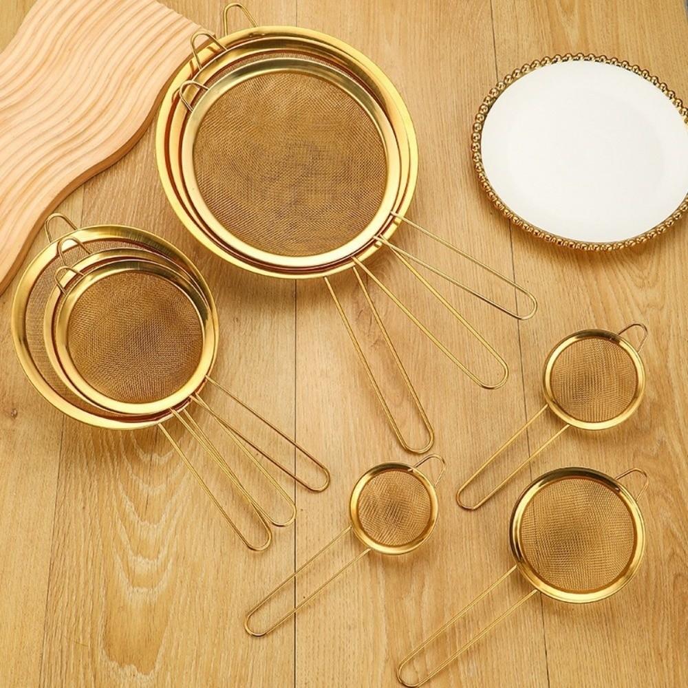 Stainless Steel Flour Sifter Sieve Fine Mesh Flour Colanders Coffee Mesh Filter Kitchen Bakware