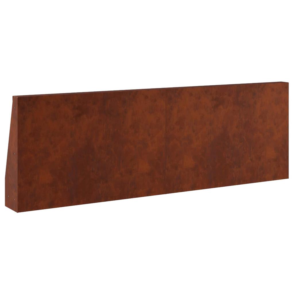 Retaining Wall 4 pcs 60 x 12 x 30 cm Weathering Steel Rust Look