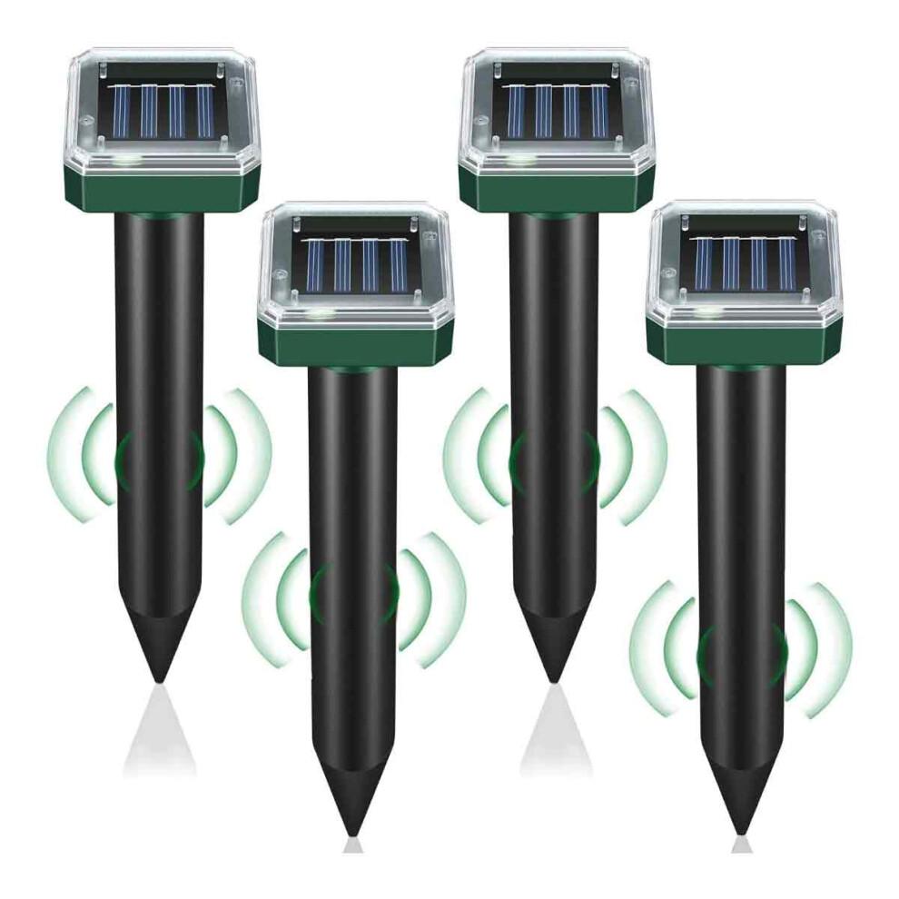Répulsif à taupes ultrasonique pour jardins, pics anti-taupes solaires à vibration sonique, solution anti-nuisibles respectueuse des animaux pour