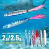 2pcs Feather Bait Fishing Lure Bow Horn Artificial Bait Skittering Action Matel Jig Bait  Long Cast