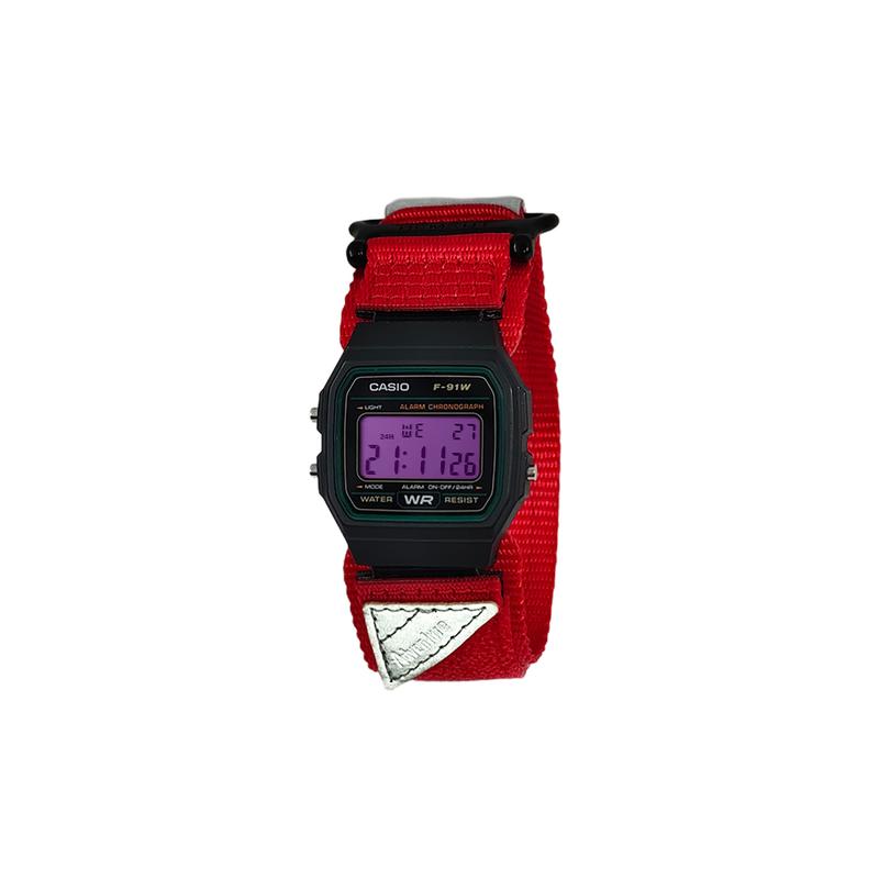 Casio Индивидуальные часы модифицированная серия различные цветные стекла черный пластиковый корпус классические ретро маленькие квадратные часы модные Qu F-91W-3