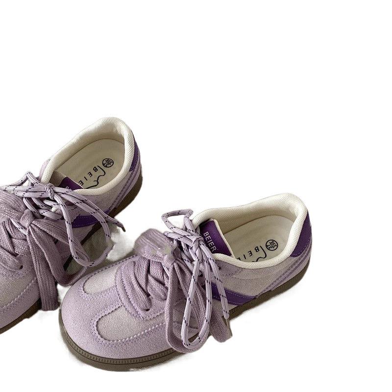 Сноу Лаудер фиолетовый нишевый дизайн чувство моральной подготовки обувь женщины студенты уродливые милые доски обувь ретро повседневная спортивная обувь дети