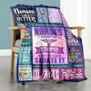 Gifts Nurses Customize Text Blanket Cozy Personalized Blanket Warmthful Decor Perfect for Couch Home Decor Nap Bedding for All Occasions