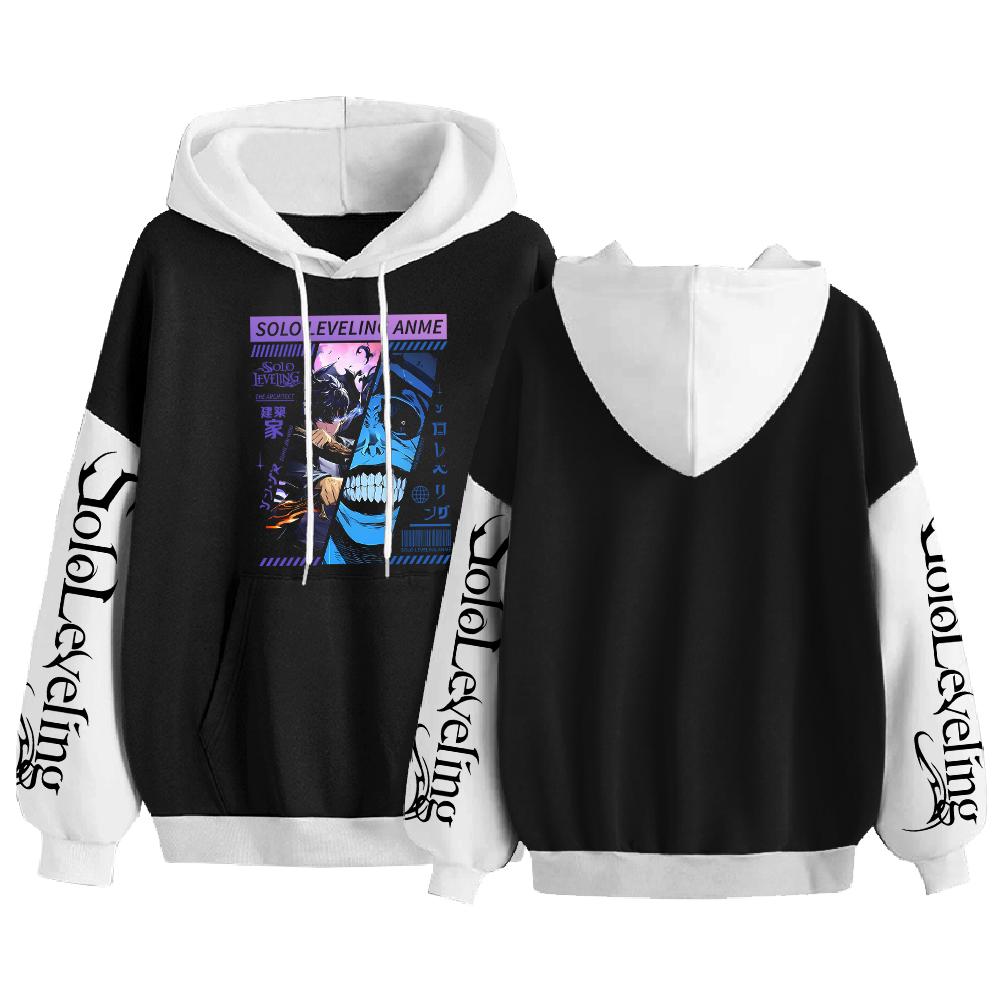 Худи с графическим принтом Сон Джин У Аниме Поднятие уровня в одиночку Одежда Мужская Женская Толстовки Повседневная Свободная Толстовка Уличная одежда Харадзюку