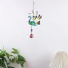 Exquisite Peacocks Hanging Wind Chime Antirust Not Fading Colorful Peacocks Shape Pendant Iron Hanging Pendant Party Gift