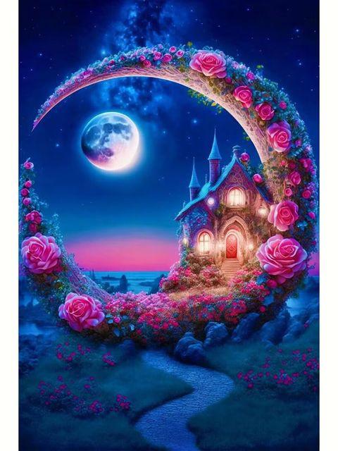 Романтический пляжный пейзаж алмазная живопись Роза Бабочка Любовь DIY Мозаика Алмазная вышивка 5D вышивка крестиком цветок домашний декор S448