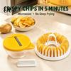 Easy Vegetable Slicer Microwave Potato Chip Maker, Stainless Steel DIY Crispy Snack Kitchen Gadget for Vegetables Cooker, Healthy Oil Free Homemade
