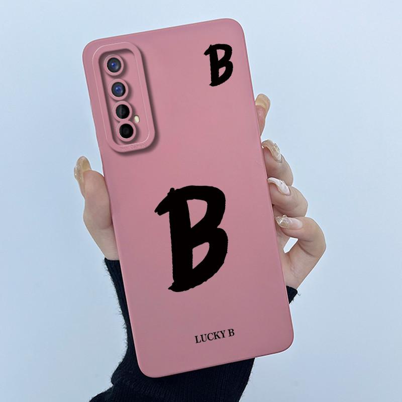 Для Realme 7 RMX2155 7 Pro RMX2170 Чехол Счастливой Начальной Буквой Мягкий Силиконовый Матовый Чехол для Телефона для Realme7 RMX2151 корпус
