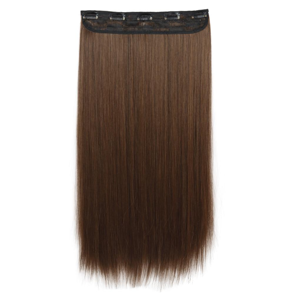 MERISIHAIR 5 зажимов для наращивания волос, синтетические длинные прямые волосы, прическа, высокотемпературное волокно, золотисто-коричневый, черный