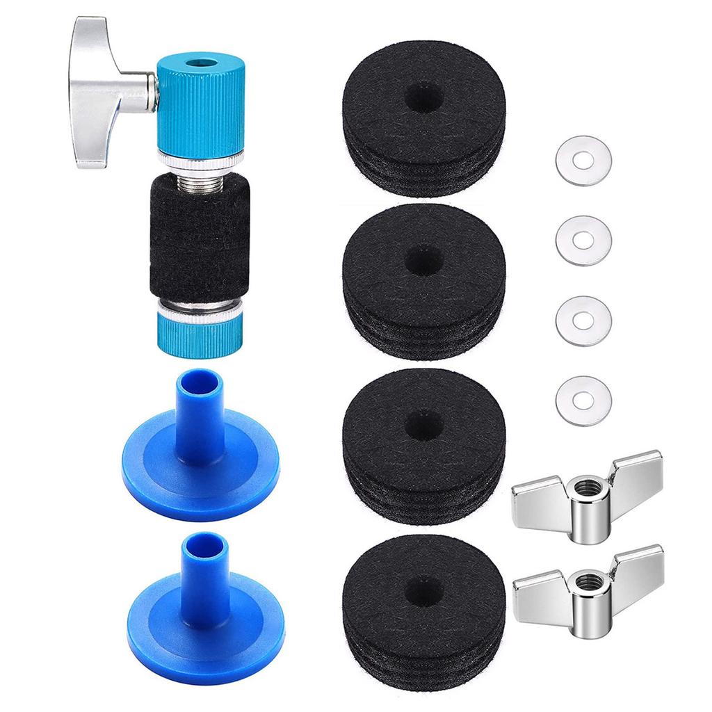 13 шт. сменные аксессуары для тарелок, войлочные подставки для тарелок и рукава с барашковыми гайками, шайба, ключ для барабана, войлочная накладка на тарелку для барабана