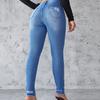 Fashion Ladies Broken Hole Jeans Female Spring and Summer New Slim Lifting Hip Small Feet Trousers Female