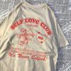 Self Love Club Always Open Me T Shirts Man Hip Hop Summer New T Shirt Vintage O-Neck Streetwear Personality Summer Clothing Men