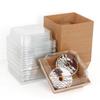 10/5pcs Cake Dessert Donut Box Kraft Paper Cookie Bakery Food Sandwich Packing Box Wedding Birthday Party Christmas Home Supply