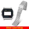 Для Casio A158 A159W F91W Высококачественный корпус из нержавеющей стали Браслет Модификация Кольцо ремешок металлический Ремешок для часов мужские аксессуары