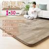 Extra-thick carpet, 3 tatami mat size (185 x 240 cm), 30 mm thick, suitable for winter floor heating, washable, non-slip, dust mite resistant, antibac