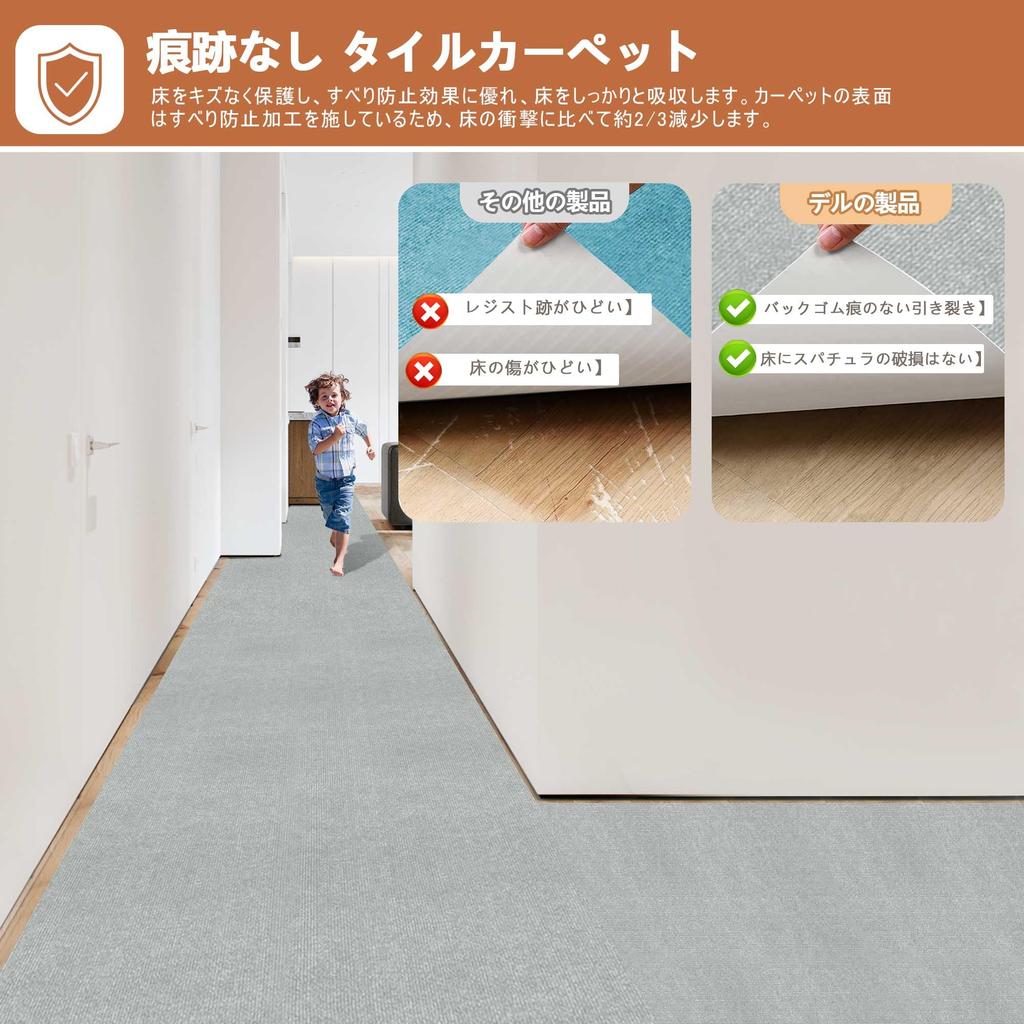 XINJIY Hallway 4mm Floor Kitchen Tile Entryway Long Compatible with Underfloor Solid Washable Carpet, 40x200cm, Thick, Anti-Slip, Water-Repellent,