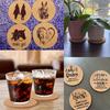 4/8/12pcs Cork Coasters for Drinks Teacup Coffee Cup Round Absorbent Coasters Cold Hot Beverages Drink Coaster for Bar Kitchen