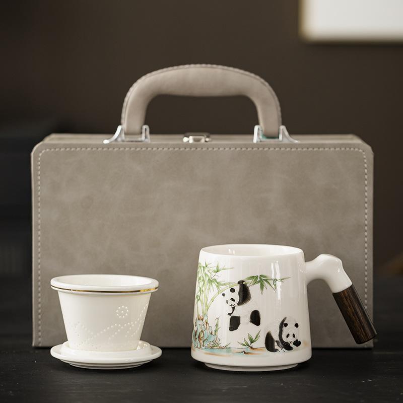 Креативность Гочао Панда Керамическая кружка Офисная кружка Подарочная коробка Бизнес Компания Фестиваль сувенир