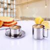 High-quality Stainless Steel Coffee Cup Water Cup Stirring Cup Mug / Milk Cup with Plate & Spoon
