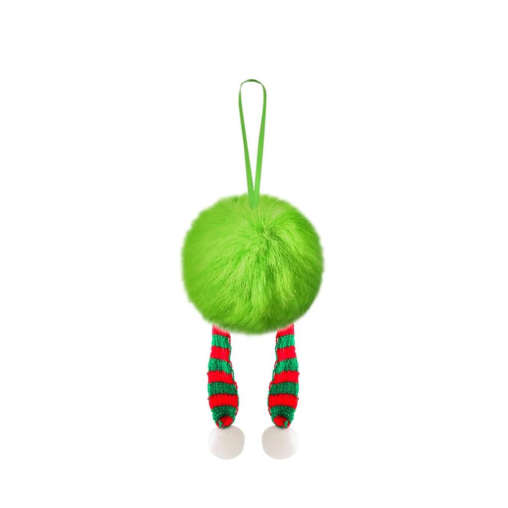 Grinch Green Fluffy Ball Ornaments: Christmas & New Year Tree Decorations, Festival Party Gifts