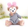 Cushu Cush Duffy Shellie May Costume Stuffed Animal Goods Clothes Long Sleeve Long Gray Knit Dress and Ribbon 2 Piece Set Cds478s Dress-up T-shirt