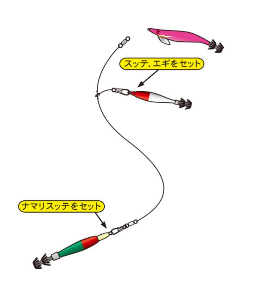 Gamakatsu Squid Metal Leader Set IK043 3-Piece 4-0