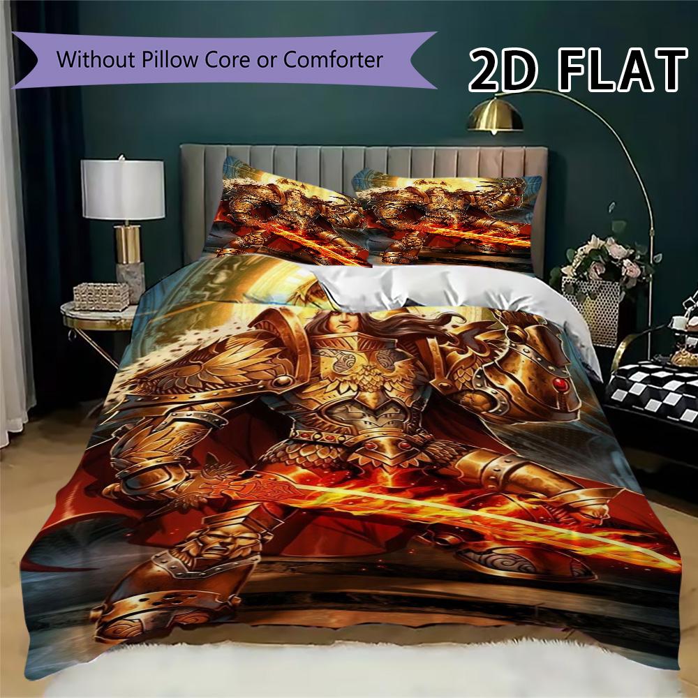 Imperium of Man Pattern Bedding uilt Set uilt Cover Pillowcase Home Decoration Birthday Gift (1 * duvet cover + 2 * pillowcase without core)