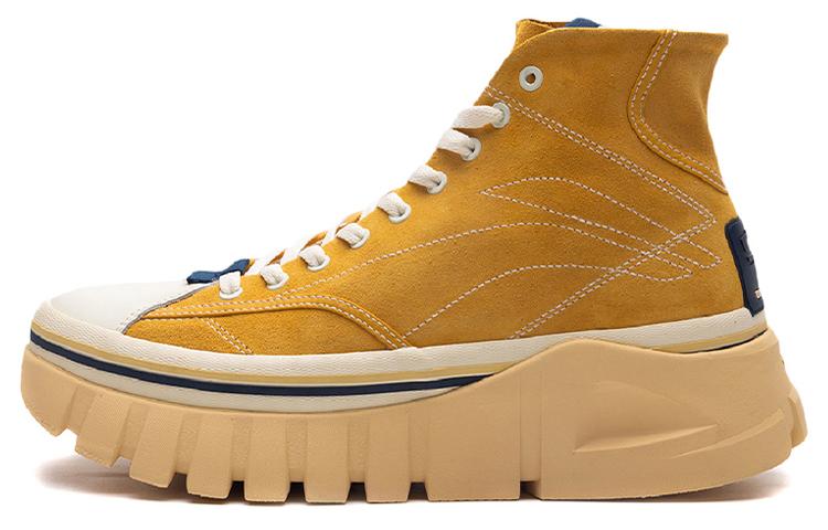 Li Ning Wave High top Casual Shoes Women's Yellow AGCQ258-1