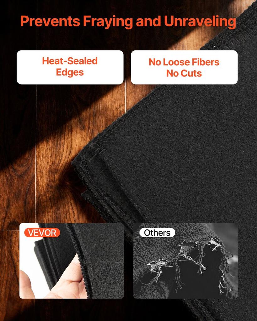 Carbon Felt Welding Blankets, 2-Pack 508mm x 914mm Flame Retardant Welding Blanket, Up to 1800°F Heat Resistant Safety Protection Blanket, 3.5mm
