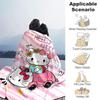 1pc Hello Kitty's Pink Adventure Soft Throw Blanket, Decorative Blanket, Living Room, Travel, Camping, Car Blankets, Beach, Office Naps, Perfect Gift