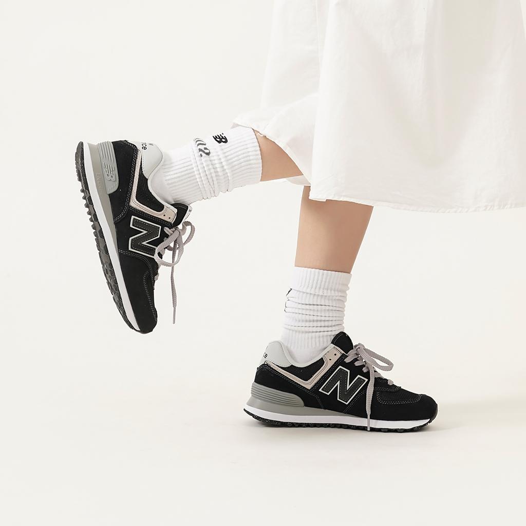 New Balance 574 Core Pack — кроссовки унисекс чёрно-серые белые ML574EVB