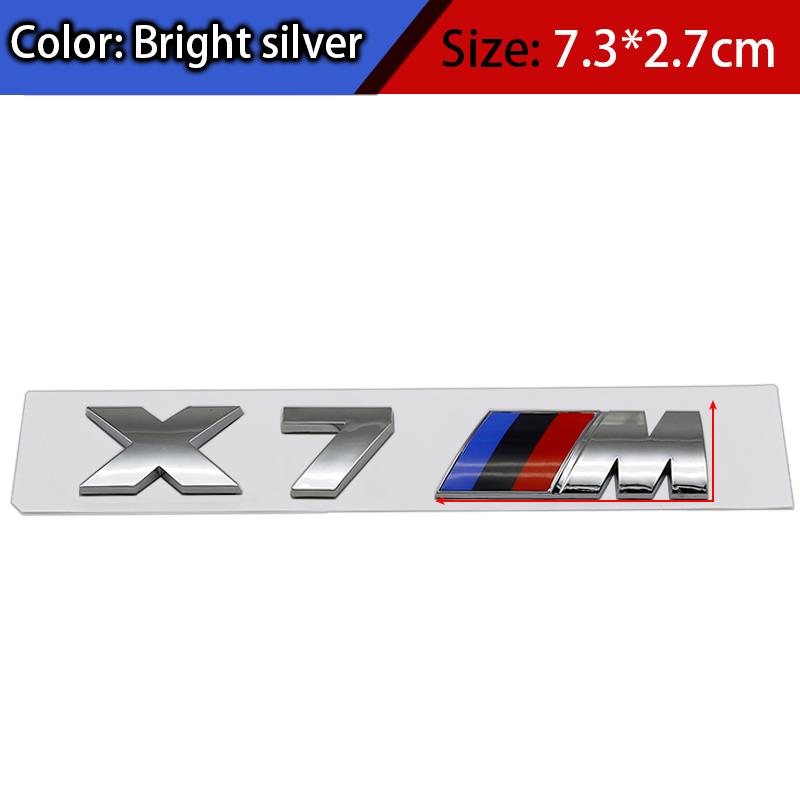 ABS 3D Emblem Car Fender Side Rear Trunk Badge M Logo Sticker Number Decal For BMW X1 X2 X3 X4 X5 X6 X7 X8 Auto Accessories XR1