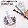 Силиконовый колпачок для соломинки, пыленепроницаемый, многоразовый, соломенный колпачок для чашек, герметичный, брызгозащищенный чехол для соломинки, подходит для различных чашек, экологически чистый аксессуар для соломинки