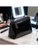 YSL-Женская черная прямоугольная косметичка, ручная дорожная сумка-органайзер для косметики, портативный клатч для ежедневного хранения