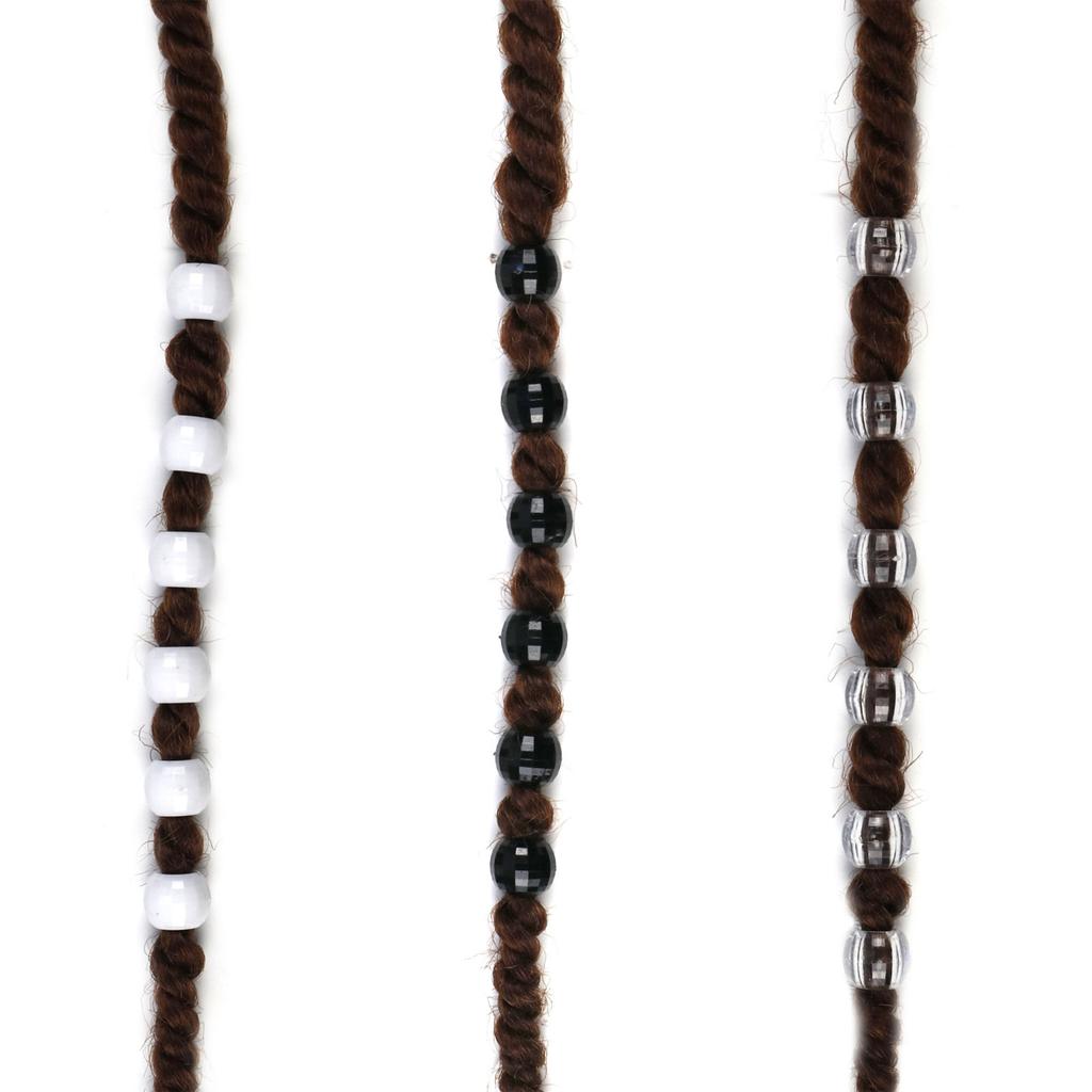 100 шт. бусины для волос пластиковые прозрачные бусины для наращивания волос для самостоятельного плетения украшений