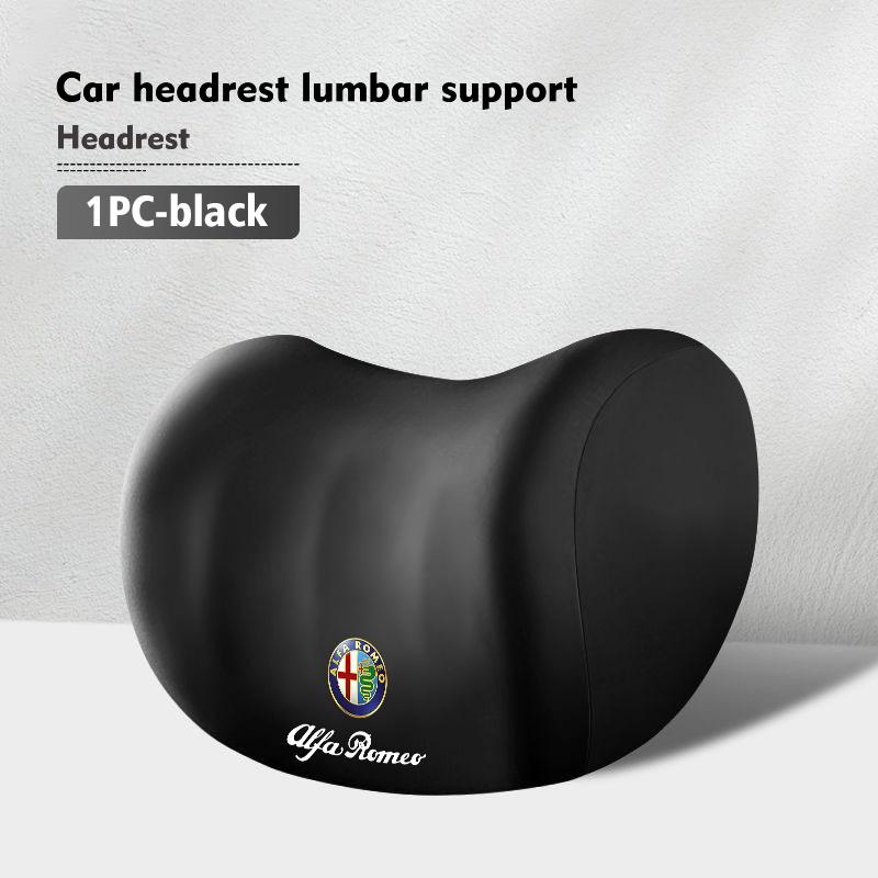 dyway0 2026 Hot Alfa Romeo Car Logo Seat Head Support Cushion Lumbar Protector Pad Auto Styling Accessories For Alfa Romeo Giulia 147 M
