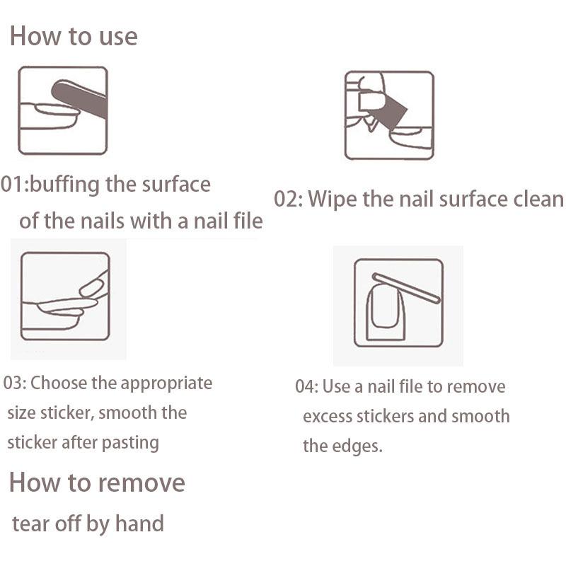 14 шт./лист, наклейки для ногтей в черно-белую полоску, готовый маникюр, быстрый Nial