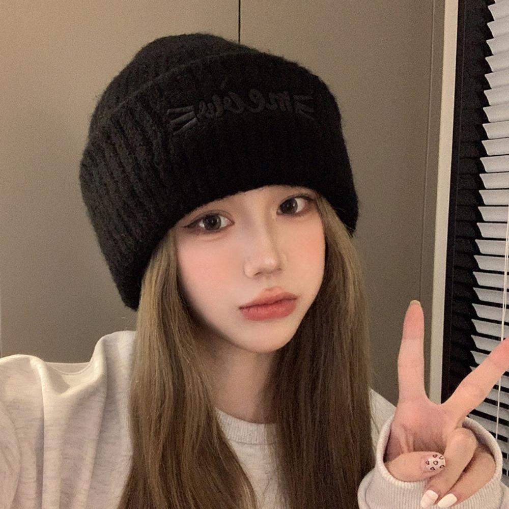 Multi Colors Knitted Beanies Solid Cute Warmer Bonnet New Female Beanie Caps Outdoor