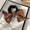 Leather Bow Elastic Hair Bands Fashion Hair Accessories Elastic Headband Scrunchies Ponytail Holder Rubber Bands Hair Rope Ties