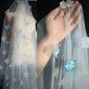 Фэнтези Цветок Тюль Вуаль Ткань Фон Украшение Свадебное Платье Детская Одежда 3D Цветок Сетка Ткань 100x150см